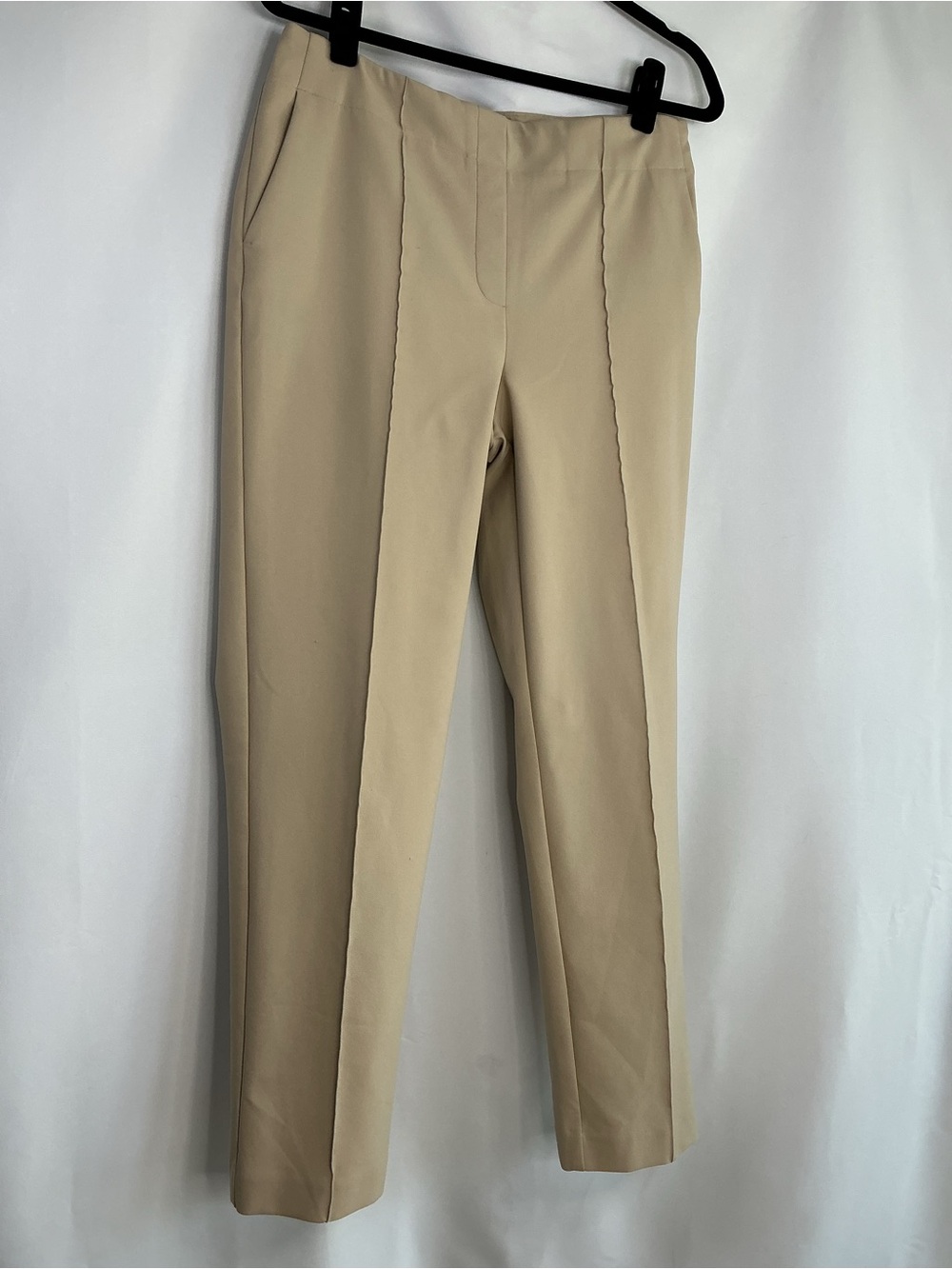 Rachel Zoe | Tailored Beige Minimalist Careerwear Pants Luxury Basics Size 8 - Picture 3 of 7